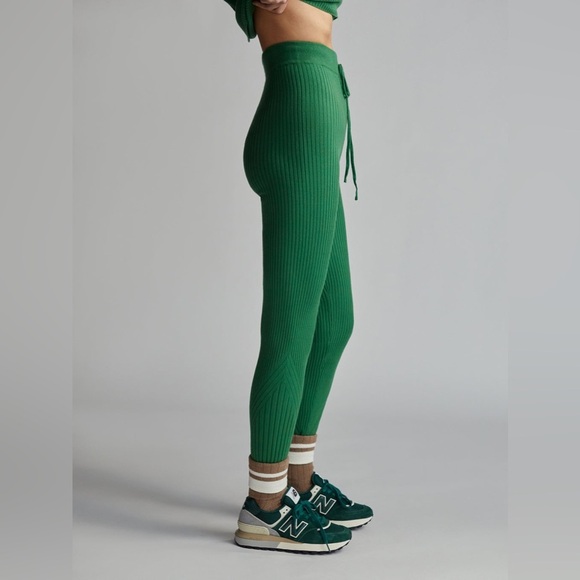 NWT VARLEY green Mocado Rib Knit Legging size M - Picture 1 of 9